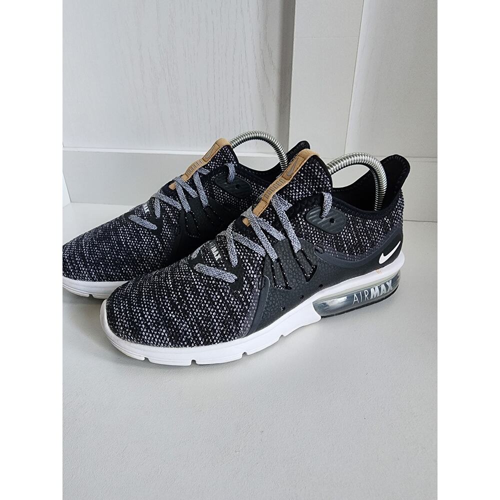Nike Air Max Sequent 3 Black‎ White-Dark Grey Womens 7.5